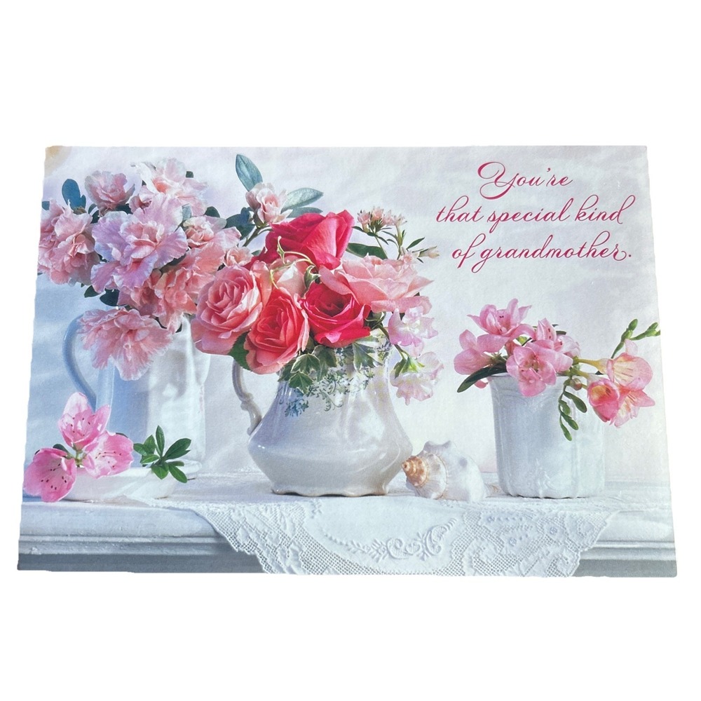 Happy Mother's Day Grandmother Greeting Card & Envelope Floral Cottage Core